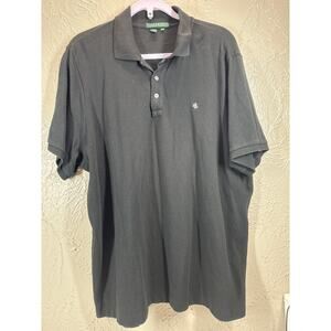 Lauren Ralph Lauren Polo Shirt Men's Big Black Cotton Green‎ Label Size 2X Big
